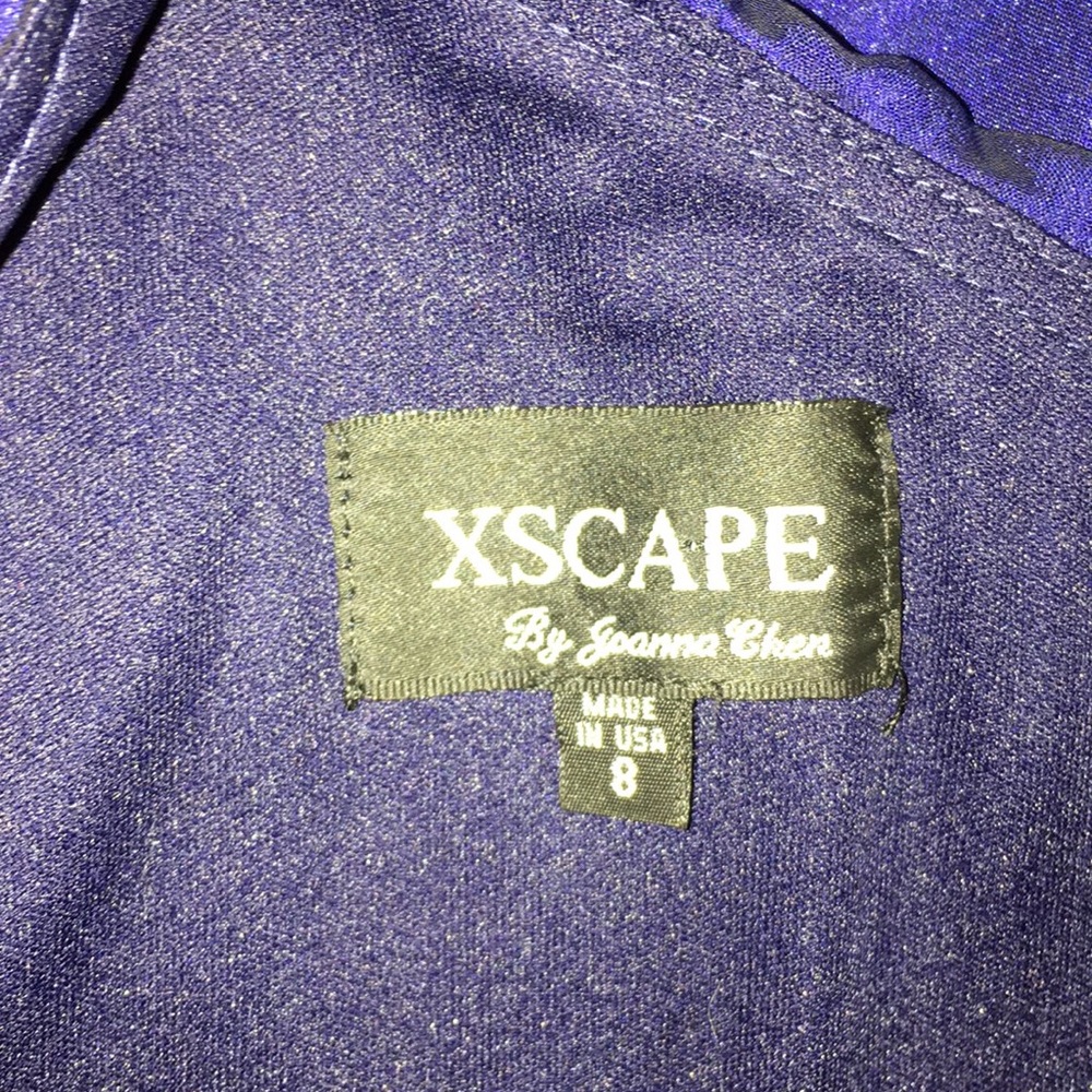 Xscape Midnight blue One shoulder cocktail dress - Picture 5 of 6